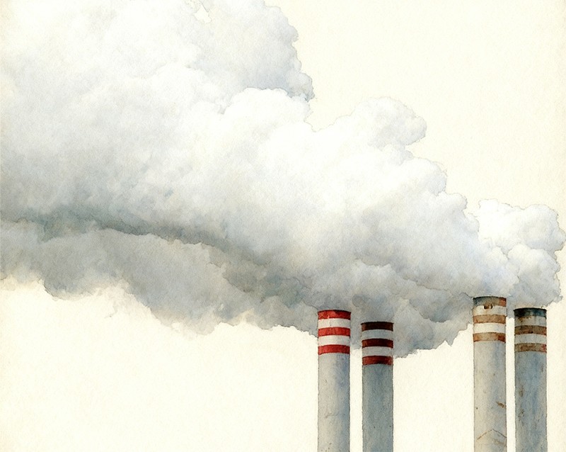 Industrial flue gas purification